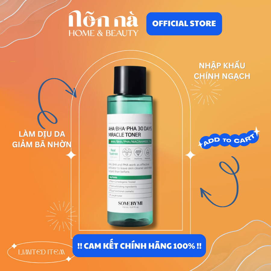 TONER SOME BYMI Nước Hoa Hồng AHA-BHA-PHA 30 Days Miracle Toner 150ml (Chai)
