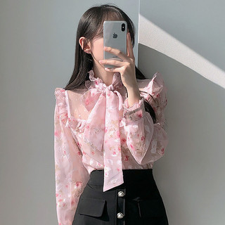 Áo Sơ Mi Dài Tay Nữ ins Thiết Kế Retro Niche Áo Sơ Mi Tay Dài Áo Sơ Mi Nữ Quần Áo Bé Gái Hàng Sẵn Có Rosa Jiahua See-Through Voan Áo Sơ Mi Dài Tay
