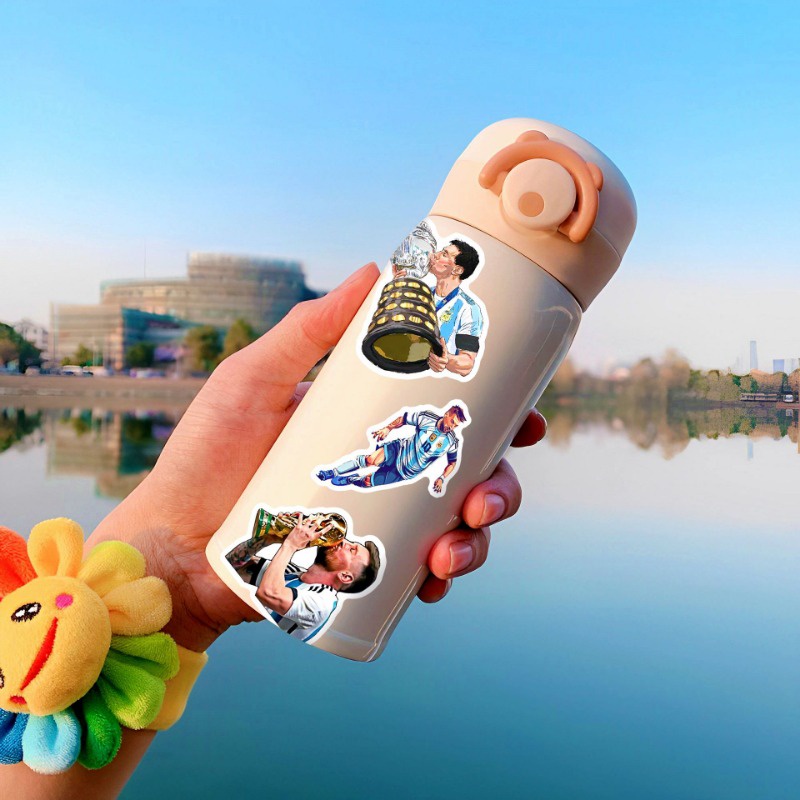 Z & m❀ Miếng Dán Ghi Nhớ Tiện Lợi ❀ Bộ 50 Hình Dán Bóng Đá Chống Thấm Nước Độc Đáo