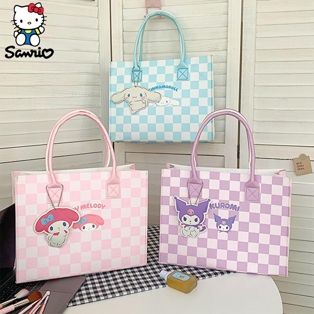 Mới Túi Xách Tay / Đeo Vai Sức Chứa Lớn Họa Tiết Hoạt Hình kuromi my melody Cho Nữ