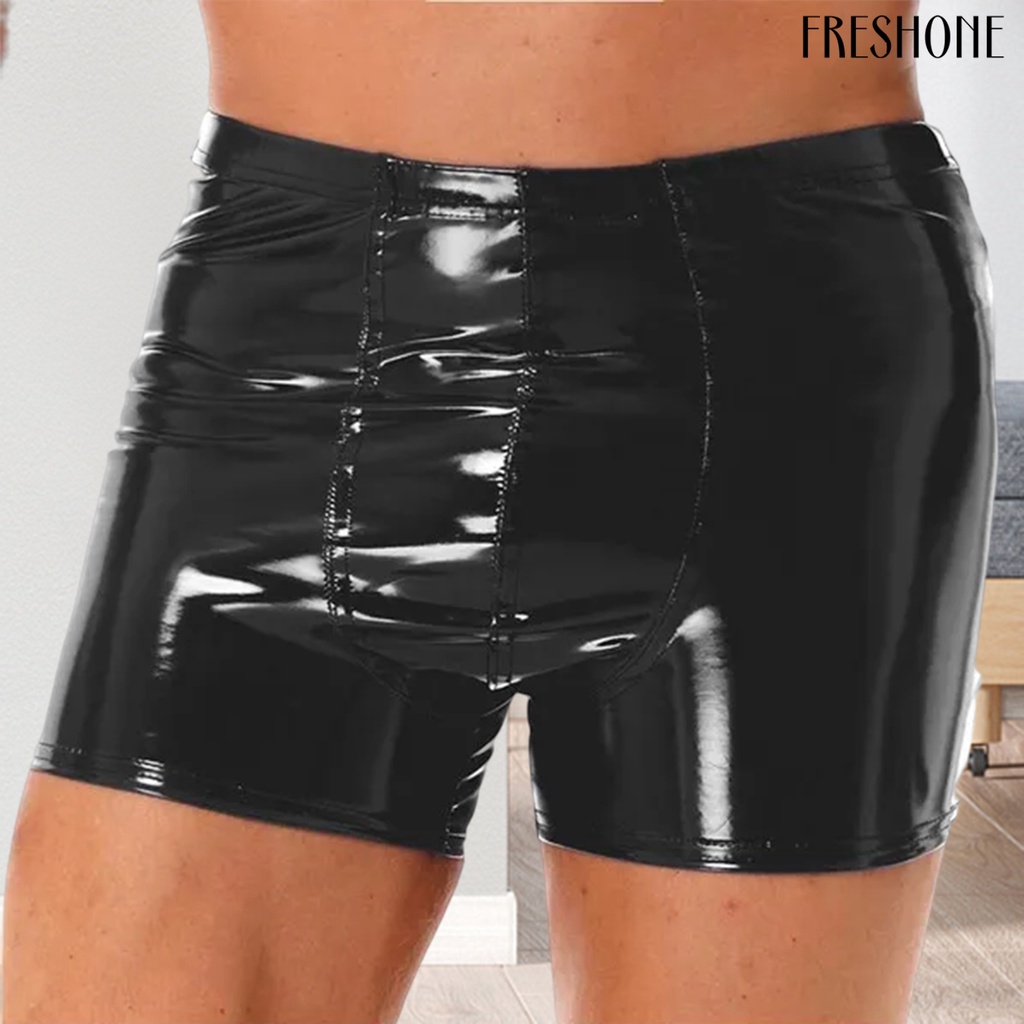 Quần Lót Giả Da Mỏng Co Giãn Màu Trơn Gợi Cảm Lưng Giữa Eo Mặc Hàng Ngày Cho Nam