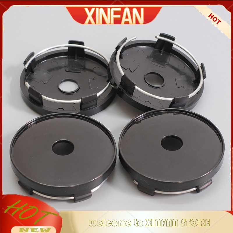 Set 4 Nắp Đậy Trục Bánh Xe Hơi 60mm  56mm / 56.5mm Thay Thế Chuyên Dụng