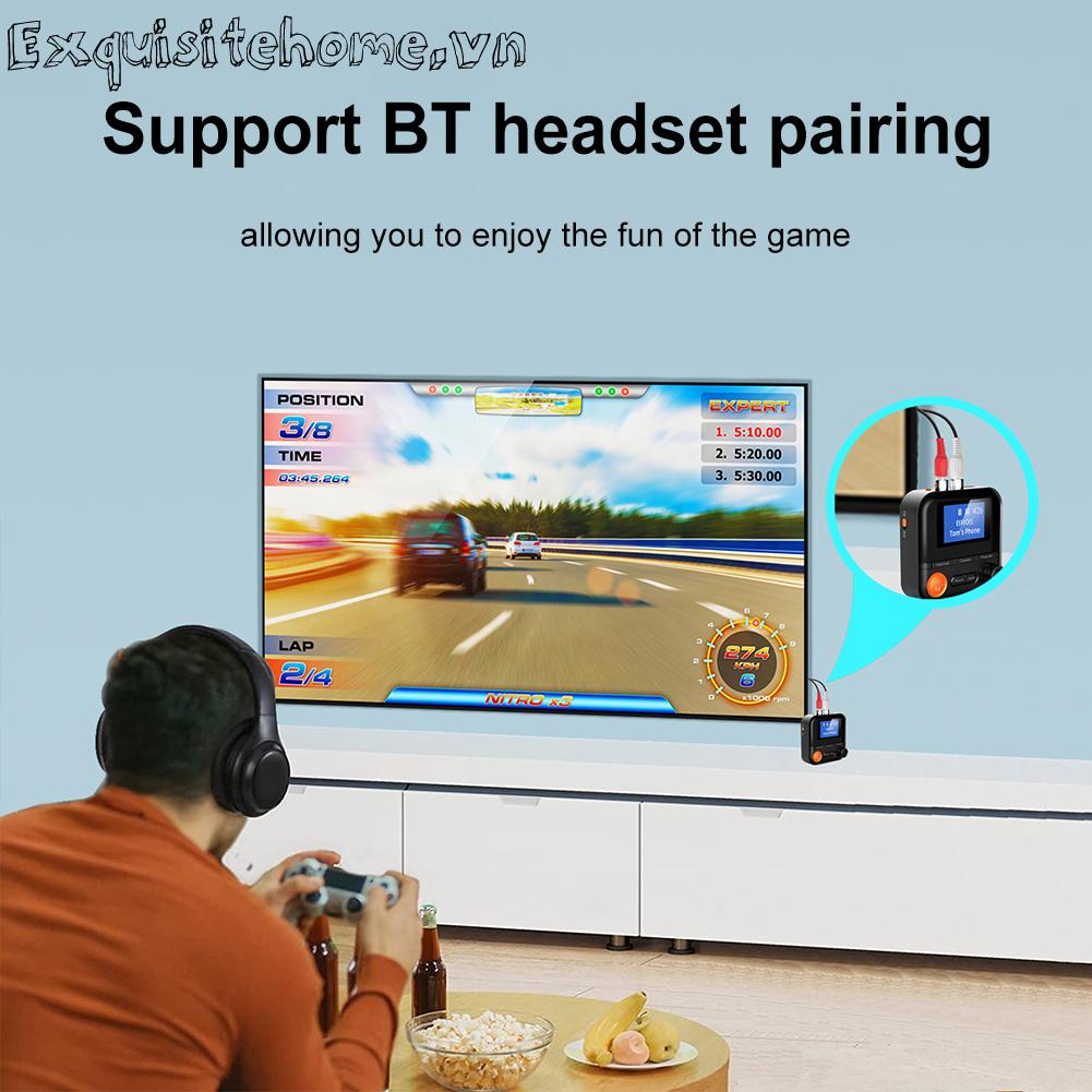 Thiết Bị Truyền Nhận Tín Hiệu bluetooth 5.2 aux 2rca tf Cho tv / Máy Tính