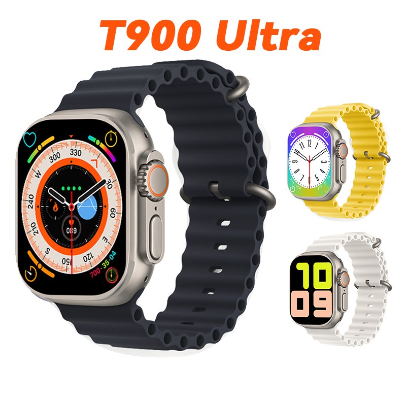 Đồng Hồ Thông Minh t900 ultra bluetooth 49mm Hỗ Trợ Theo Dõi Nhịp Tim Huyết Áp nfc Kèm Phụ Kiện