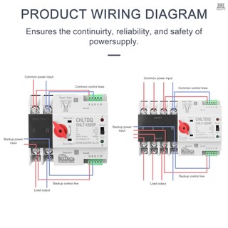 Compact Automatic Transfer Switch Electrical Selector Switches Dual Power Switch Solar Power Rail Type Household Power Transfer Switch