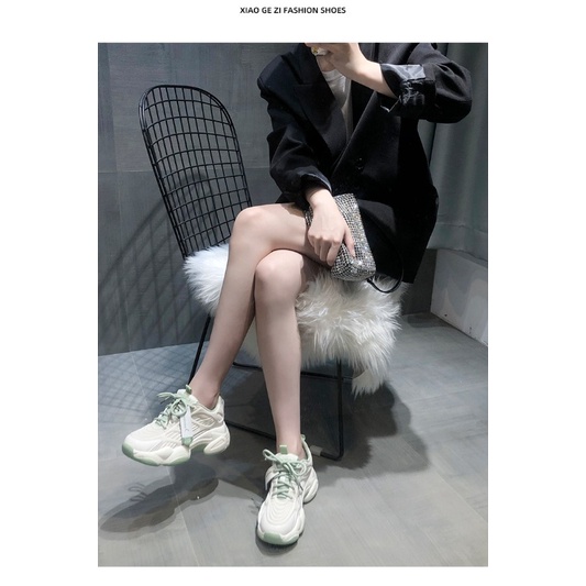 Giày Thể Thao Nữ Đế Dày Phối Lưới Thoáng Khí af4089