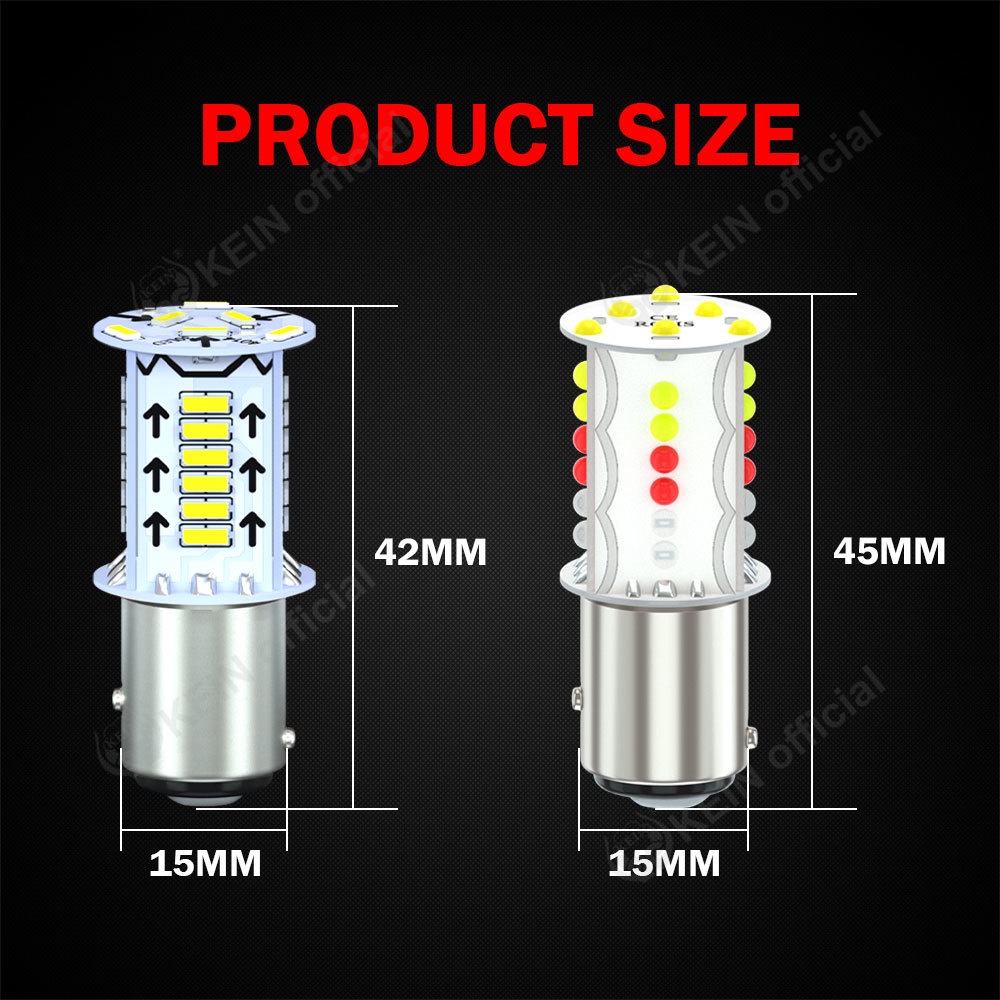 Kein Đèn led Nhiều Màu Sắc 1157 bay15d p21 / 5w dc12v Gắn Đuôi Xe Mô Tô