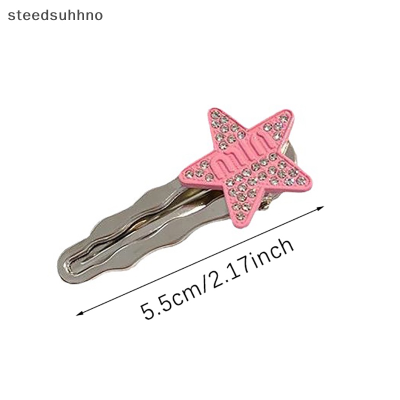 Set 2 Kẹp Tóc Hình Ngôi Sao Năm Cánh Màu Bạc Thời Trang Cho Nữ hhno