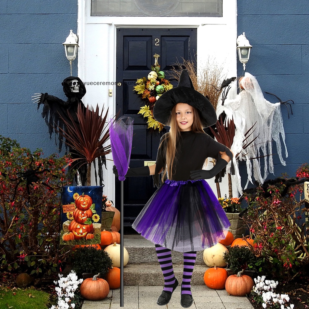 Bộ Trang Phục Hóa Trang Phù Thủy Màu Đen Cho Lễ halloween