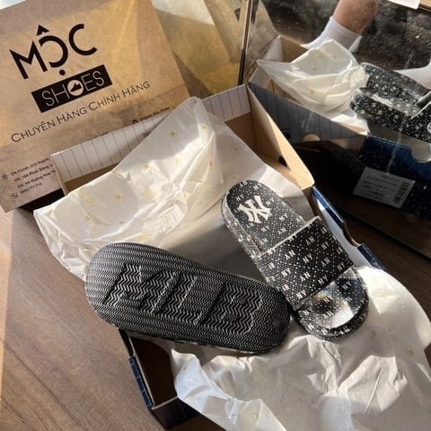 Dép MLB - DIA MONOGRAM - ĐEN - CODE: 3ALPCDM33