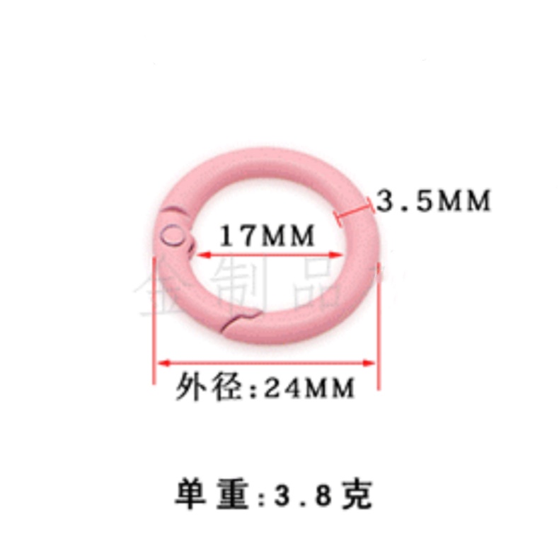 1 Vòng Kim Loại Tròn Dạng Mở Màu Kẹo Đa Năng Trang Trí Túi Xách / Ví diy