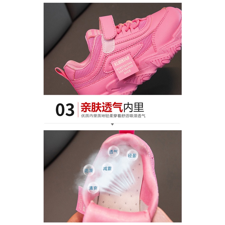 Giày Thể Thao Da Đế Mềm Phong Cách Hàn Quốc Thời Trang Mùa Thu 2023 Cho Bé Gái