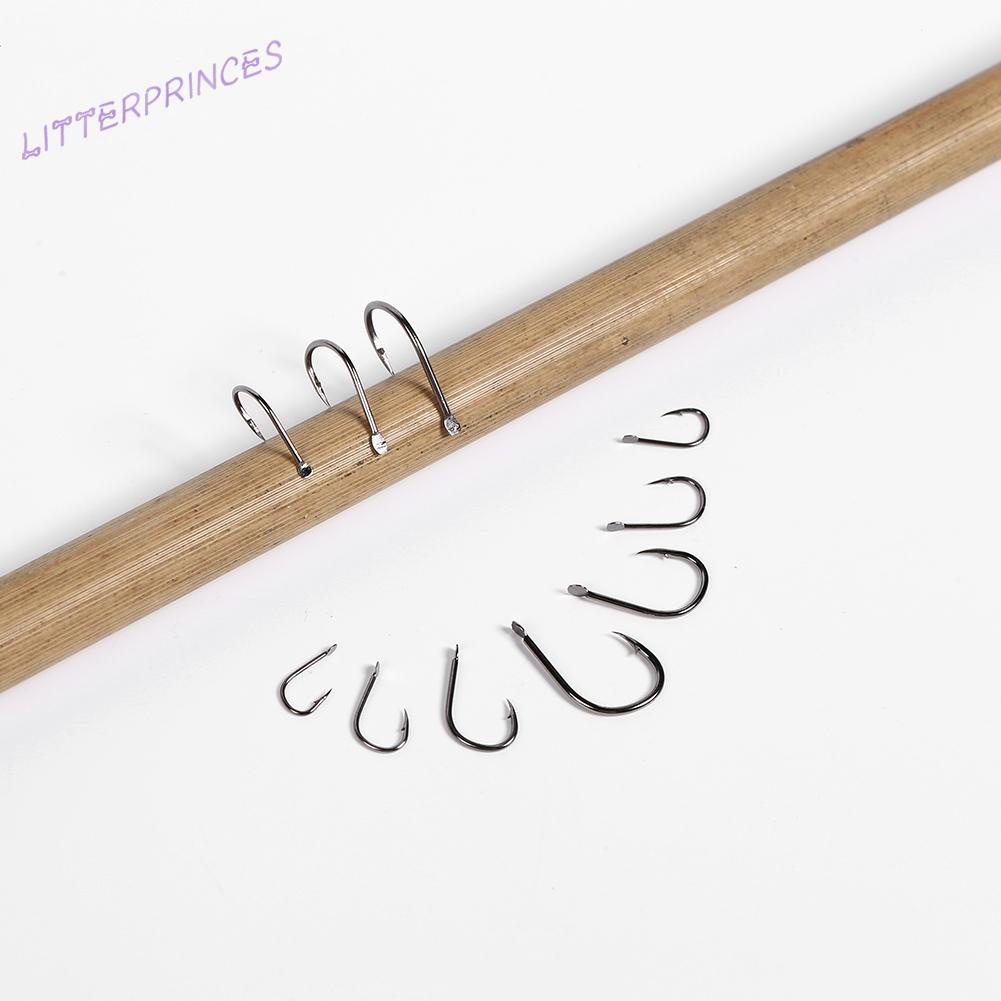 Hộp 100 Lưỡi Câu Cá Màu Đen Bằng Thép