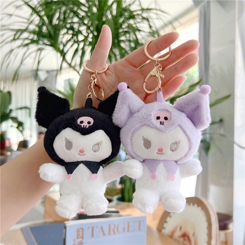 Kuromi Móc Khóa Hình Đồ chơi nhồi bông 12cm Mềm Mại Đáng Yêu