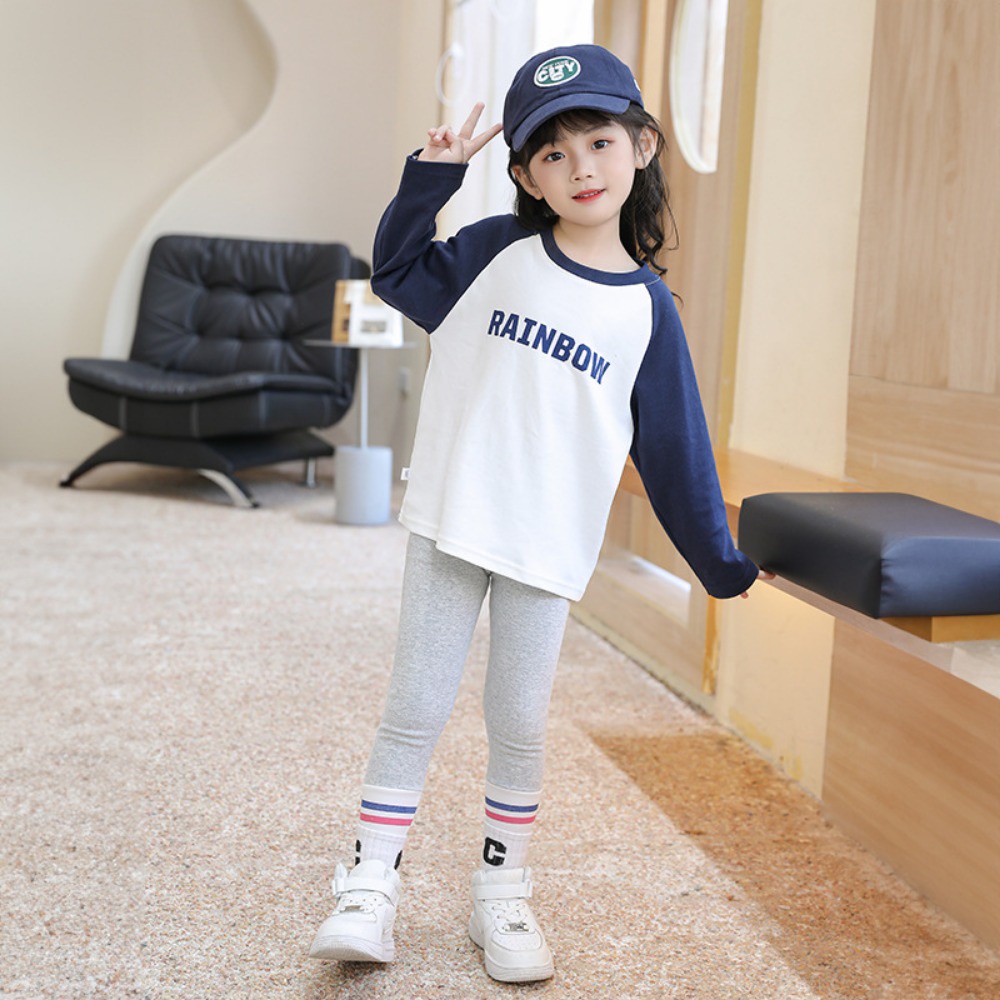 Set Áo Thun Tay Dài Và Quần Dài Cho Bé Gái