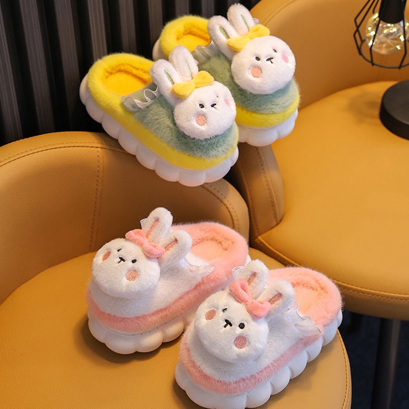 Chibi Dép Bông Đi Trong Nhà Chống Trượt Hình Hoạt Hình Xinh Xắn Cho Bé