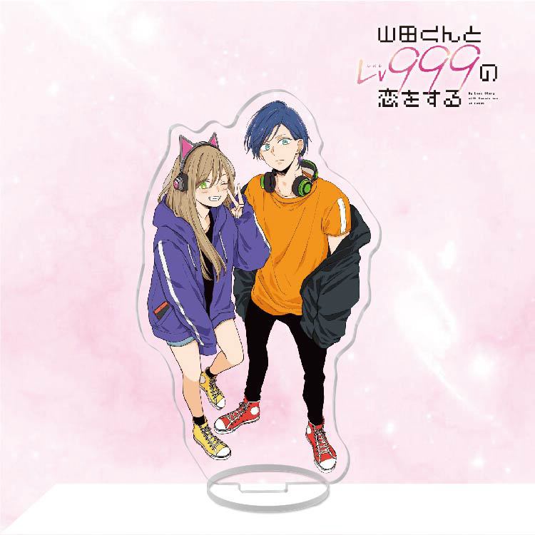 Mô hình Standee Yamada Kun To Lv999 Acrylic Stand Yamada Akito Kinoshita Akane Anime trưng bày trang trí