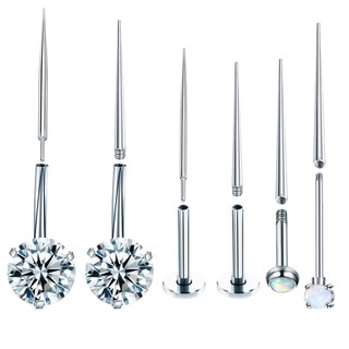 1 Dụng Cụ Xỏ Khuyên Tai / Mũi / Môi 16g / 14g 316l Bằng Thép Không Gỉ