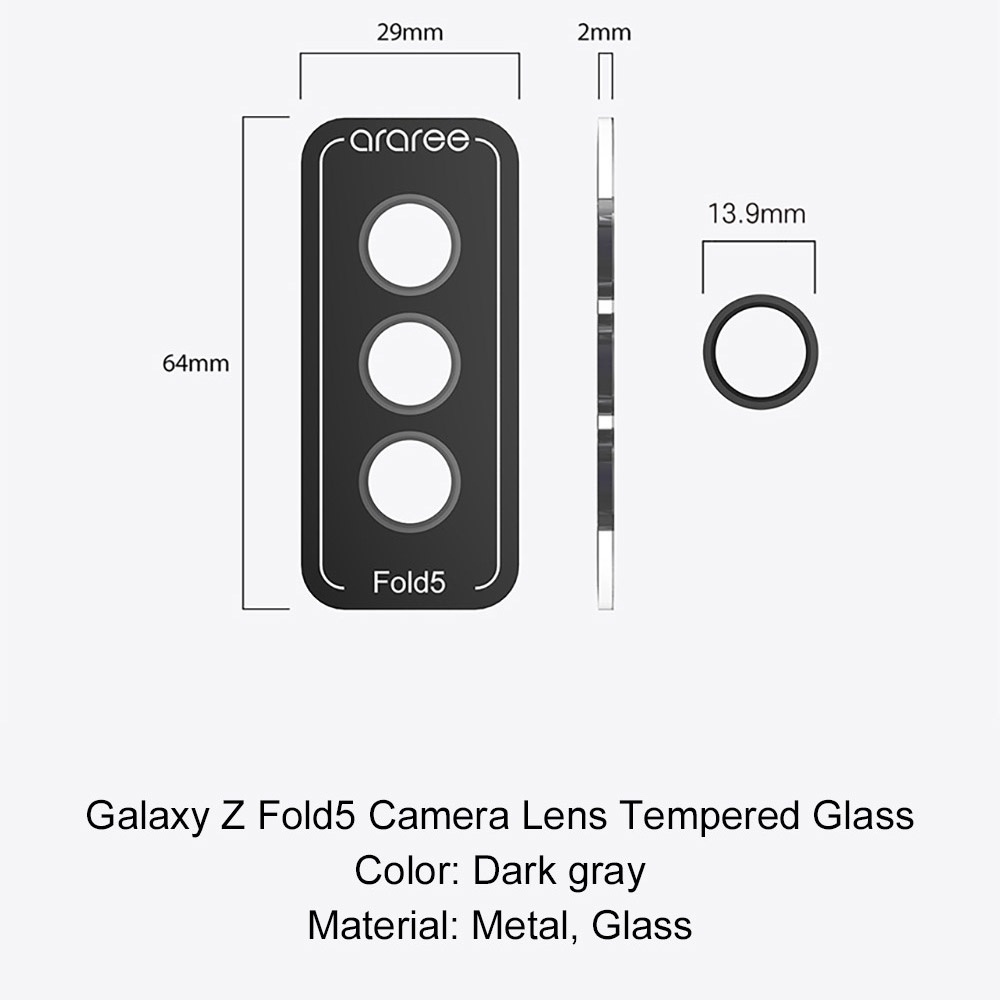ARAREE Core Camera MR Tempered Glass Galaxy Z Fold 5 Fold5 Protect Samsung Korea