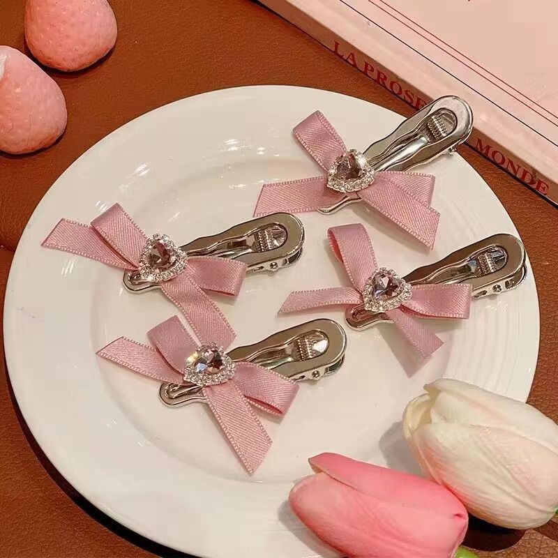 Kẹp Tóc Nơ Kim Loại Ngọt Ngào Cho Bé Gái 1 Cái