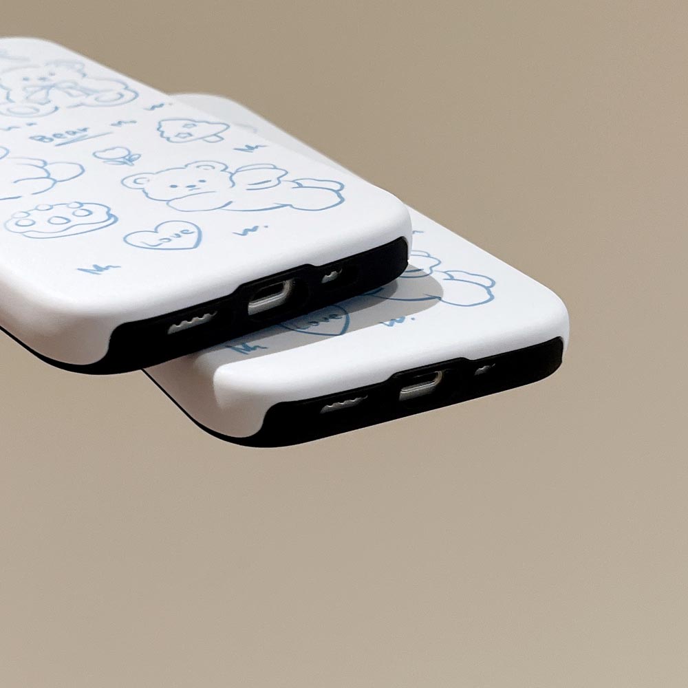 Ốp Điện Thoại Cứng Họa Tiết Gấu Dễ Thương Cho iphone 11 12 12pro 12promax 13 13pro 13promax 14 14pro 14promax