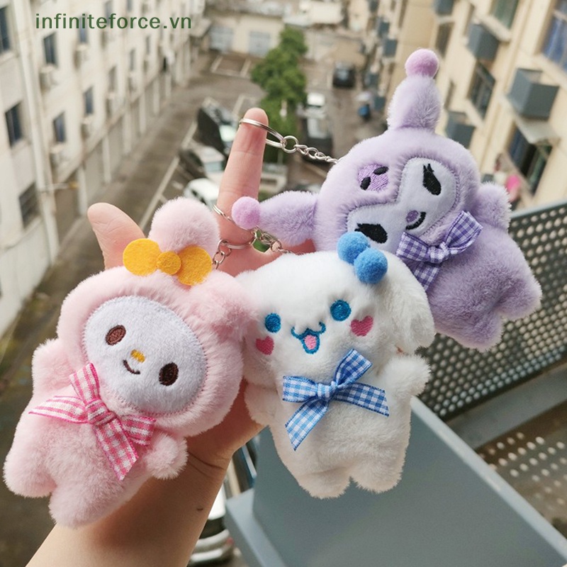 Thú Nhồi Bông kawaii hello kitty kuromi my melody cinnamoroll Quà Tặng Trang Trí Túi Xách