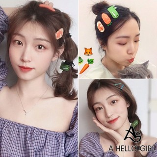 Mới kẹp tóc ba chiều bằng vải họa tiết hoạt hình bé gái