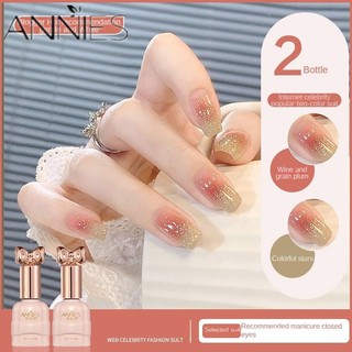 Annies Sơn Móng Tay Hai Màu Trắng Thời Trang