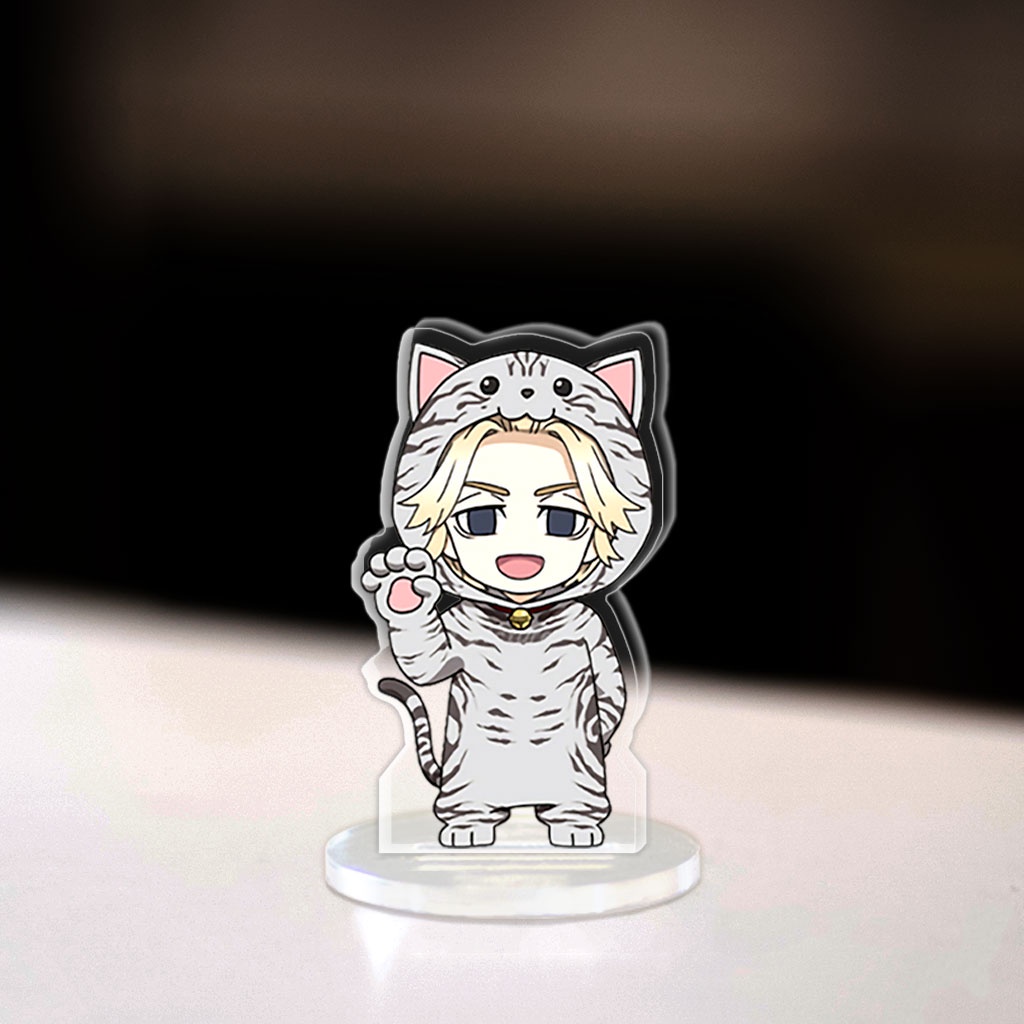 Mô hình Mini Tokyo Revengers Tokyo Manji Sano Takemichi Draken Hinata Standee Chibi trang trí góc học tập cao 3cm