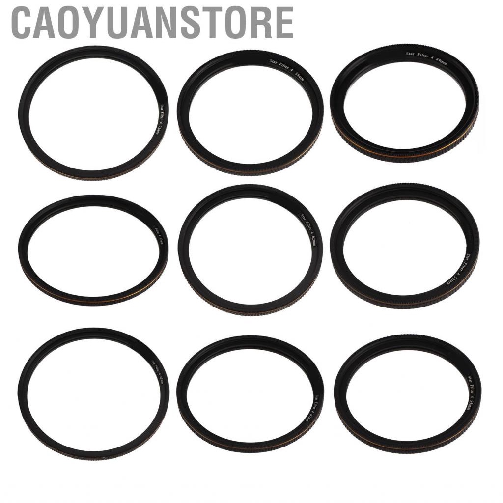 Caoyuanstore Adjustable Star Filter  Scratch Starburst Lens 4 Points Glare Coating for DSLR Cameras Accessories