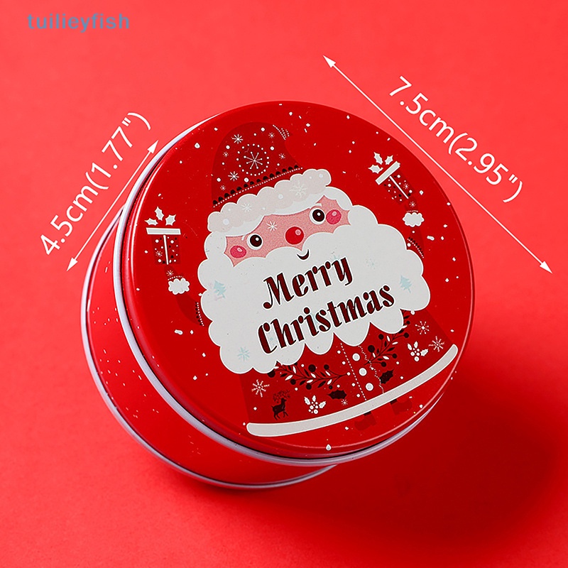 Hộp Kim Loại Thiếc Hình Vuông Đựng Bánh Kẹo Giáng Sinh