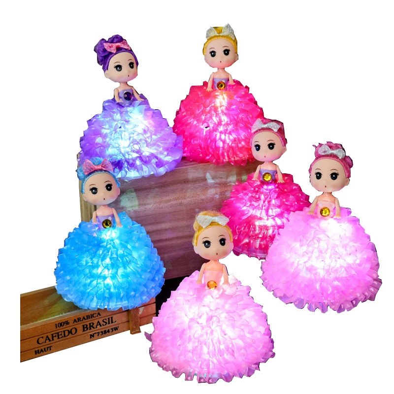 Búp Bê Đồ Chơi Hoạt Hình Dạ Quang Phát Sáng Ban Đêm Nhiều Màu Sắc Sáng Tạo Cho Bé Gái Bán Chạy
