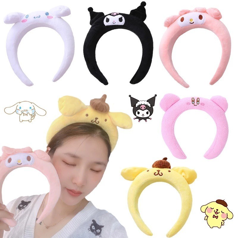 My melody Băng Đô Cài Tóc Bông kuromi kawaii Dễ Thương Cho Nữ