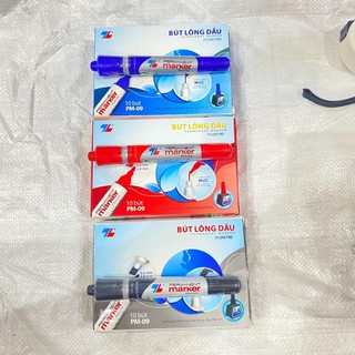 Bút lông dầu hộp 10 cái loại to thiên long pm-09.