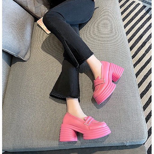 Giày Cao Gót Đế Dày Mũi Vuông size 34-39 Thời Trang Cho Nữ