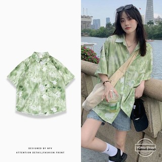 Plus Áo Sơ Mi Ngắn Tay Dáng Rộng In Hoa Thời Trang Mùa Hè Dành Cho Nữ