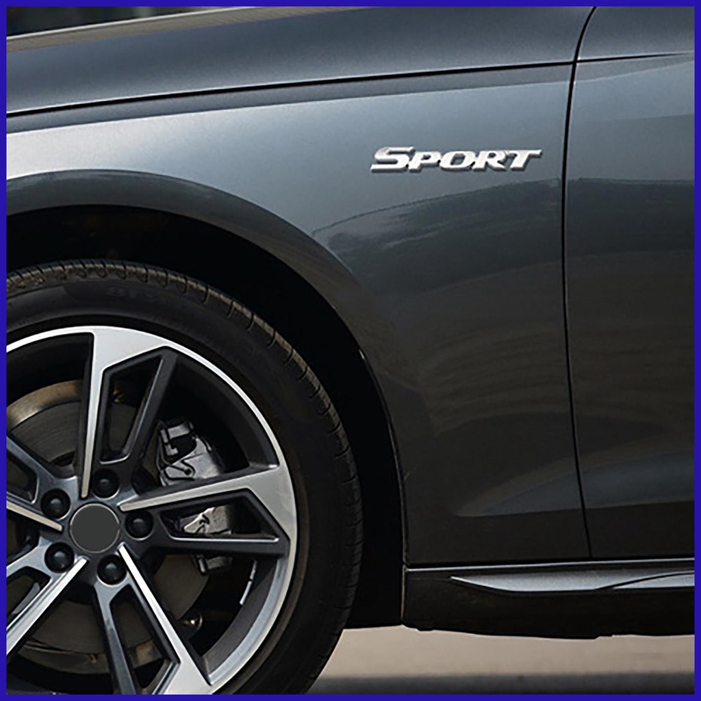 FENDER Miếng Dán logo 3d Bằng Kim Loại In Chữ sport Trang Trí Xe Hơi