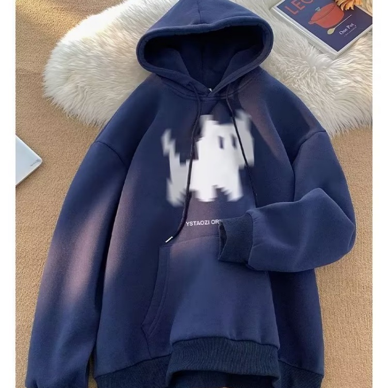 Áo hoodie In Họa Tiết Hoạt Hình Phong Cách hip hop Đường Phố Hàn Quốc Thời Trang Mùa Đông Dành Cho Nam m-8xl