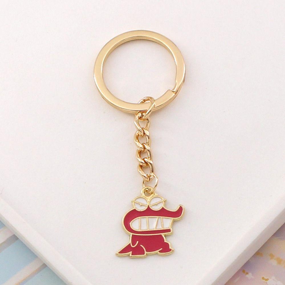 Móc khóa MMULCK kim loại hai mặt hình chú chó Shin-chan hoạt hình cho cặp đôi