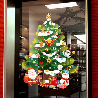Decal noel – hít tĩnh điện cây thông giáng sinh và ông già noel