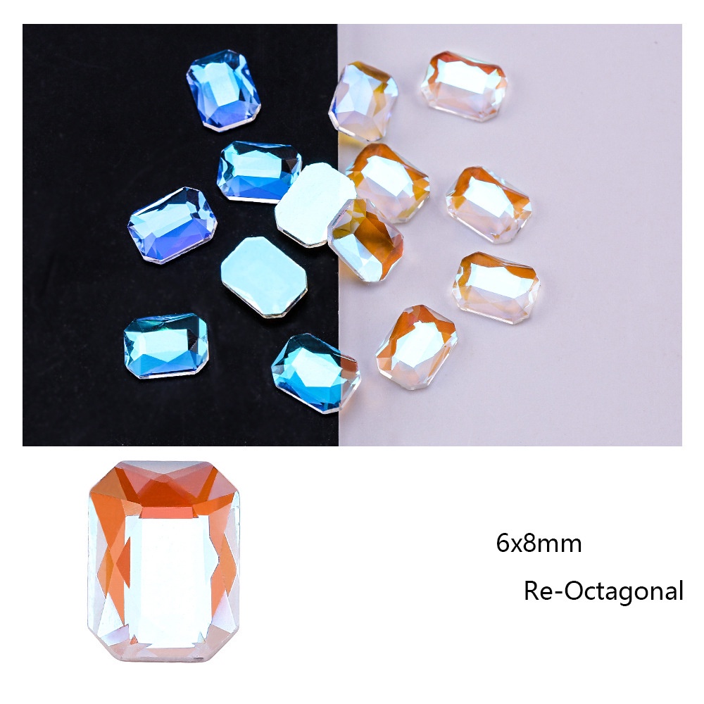 1 Hộp Đá Pha Lê Trong Suốt Hình Hoa Tuyết / Trái Tim / Bướm Trang Trí Móng Tay Nghệ Thuật diy