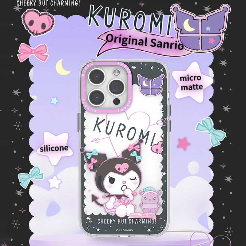 Ôp Điện Thoại Silicon Dẻo Họa Tiết Hoạt Hình sanrio kuromi Dễ Thương Chống Sốc / Dấu Vân Tay Cho iphone 15 pro max iphone 15 pro Ốp