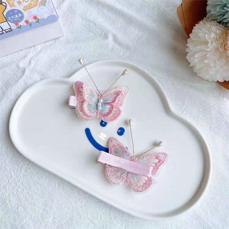 Bộ 2 Kẹp Tóc Hình Bướm Xinh Xắn Cho Bé Gái