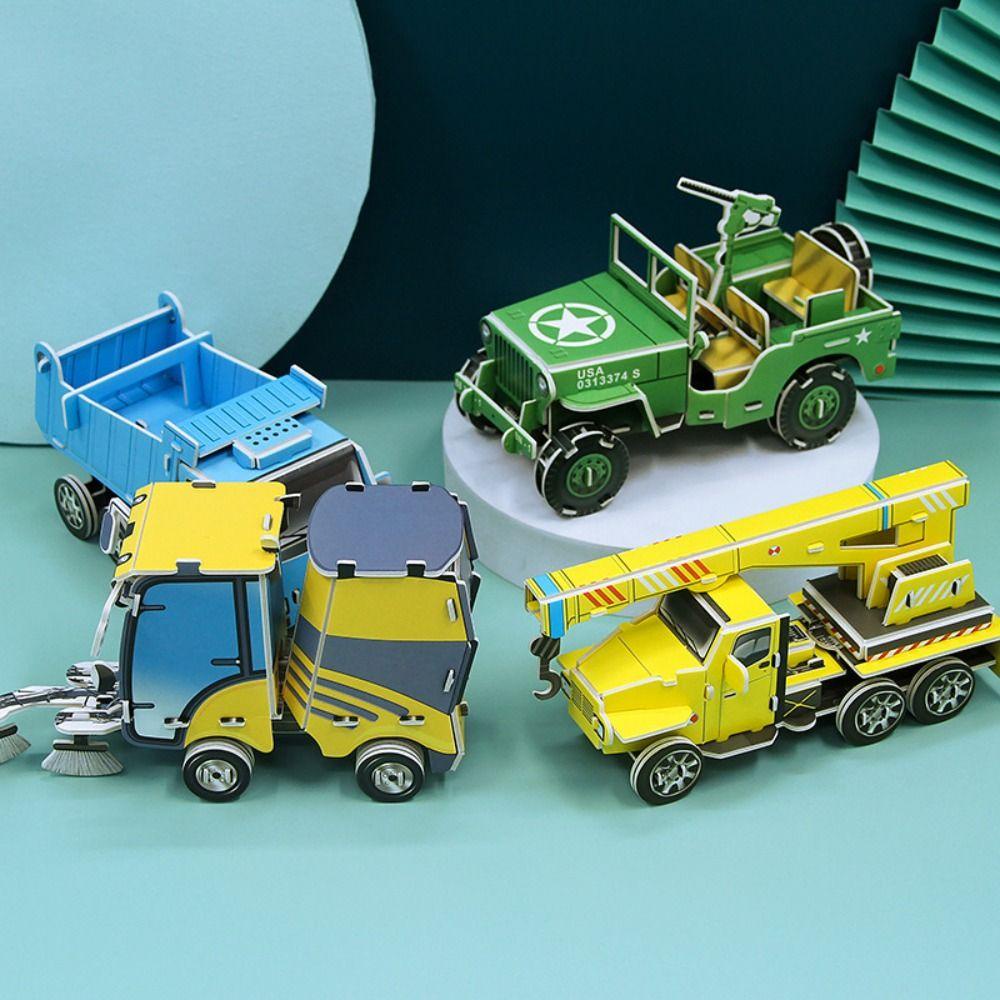 Bộ Đồ Chơi Lắp Ráp Mô Hình Xe Tải 3d Bằng Giấy diy Thẻ Giấy