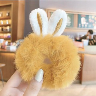 Dây Cột Tóc Đuôi Thỏ Bông Dễ Thương