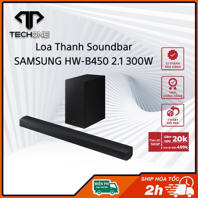 Loa Soundbar Samsung HW-B450/XV 2.1 300W Hàng Chính Hãng Bảo Hành 12 Tháng Trên Toàn Quốc