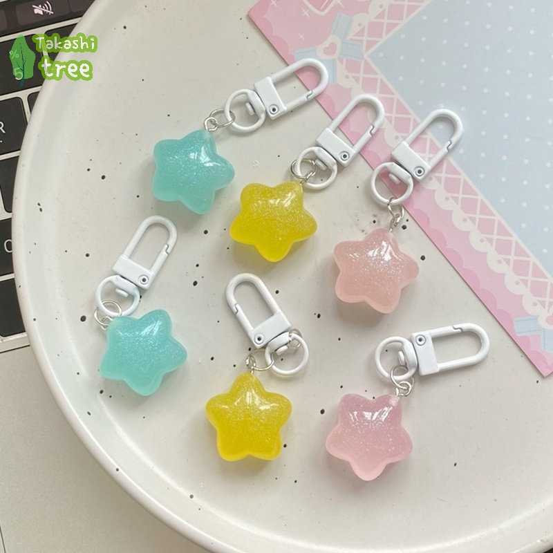 Móc Khóa Nhựa Hình Ngôi Sao Sáng Tạo Cho Cặp Đôi