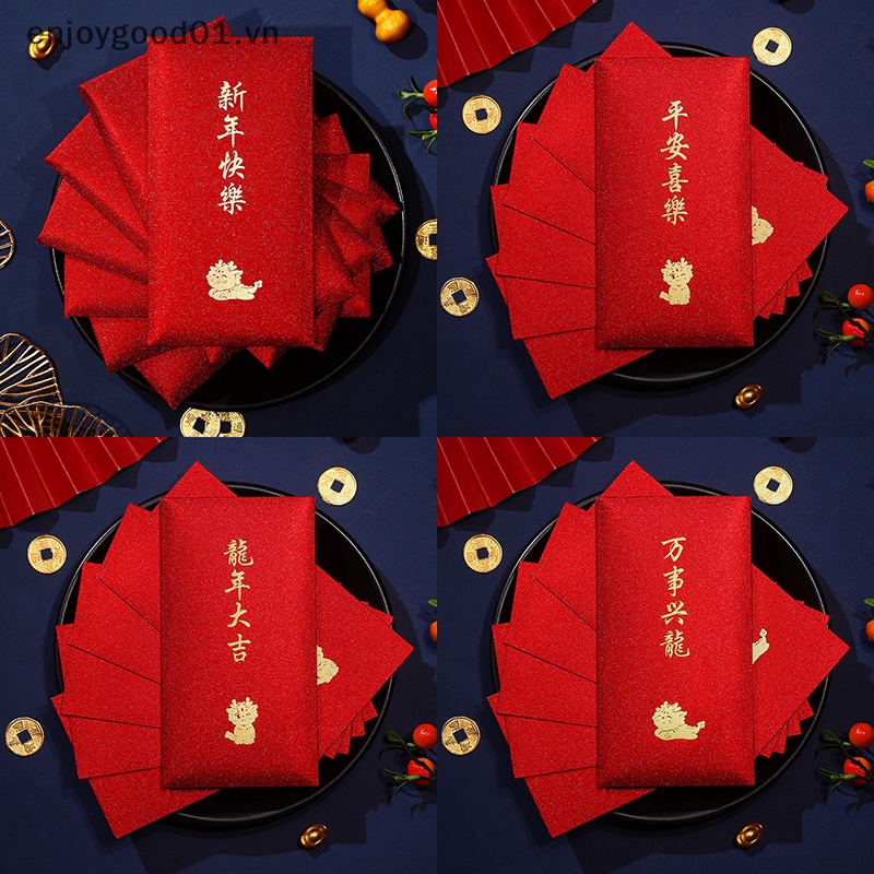 6 Bao Lì Xì Đỏ Rồng Năm 2024 Đóng Gói Quà Lễ Hội Đám Cưới Mùa Xuân May Mắn Cho Trẻ Em