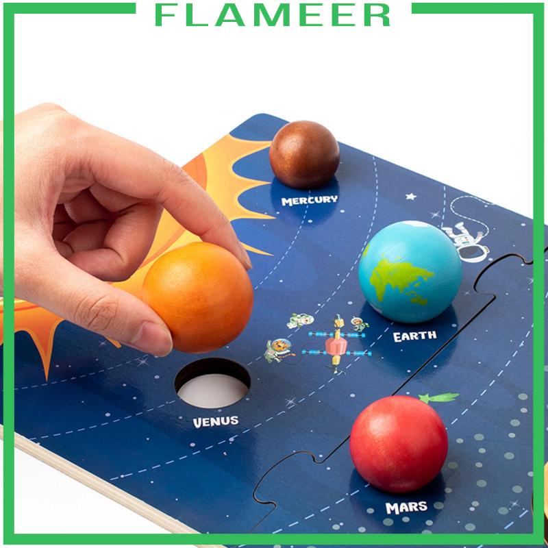 Đồ Chơi Lắp Ráp Hệ Mặt Trời Bằng Gỗ Hình Hành Tinh Không Gian Vũ Trụ Cho Trẻ Em