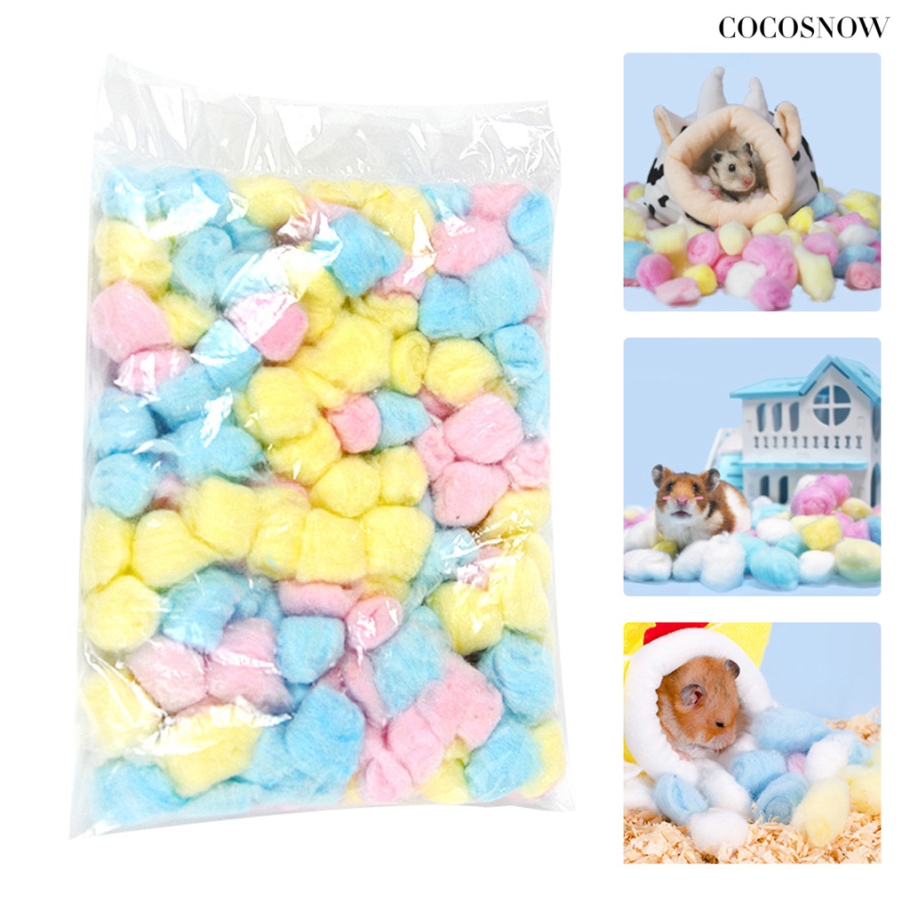 Set 100 Quả Bóng cotton mini Giữ Ấm Cho Chuột hamster